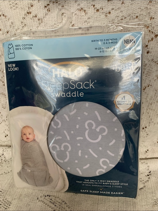 Halo Other - HALO SleepSack 100% Cotton Swaddle Wrap Disney Baby Collection Mickey Gray NB/NN